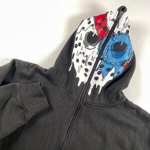 Reborn Wear Pabst Blue Ribbon Black Full Zip Hoodie Jason Mask S Mens Streetwear